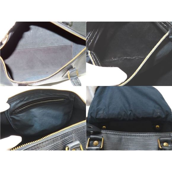 Louis Vuitton Speedy Handbag Black Epi Noir - Picture 8 of 9